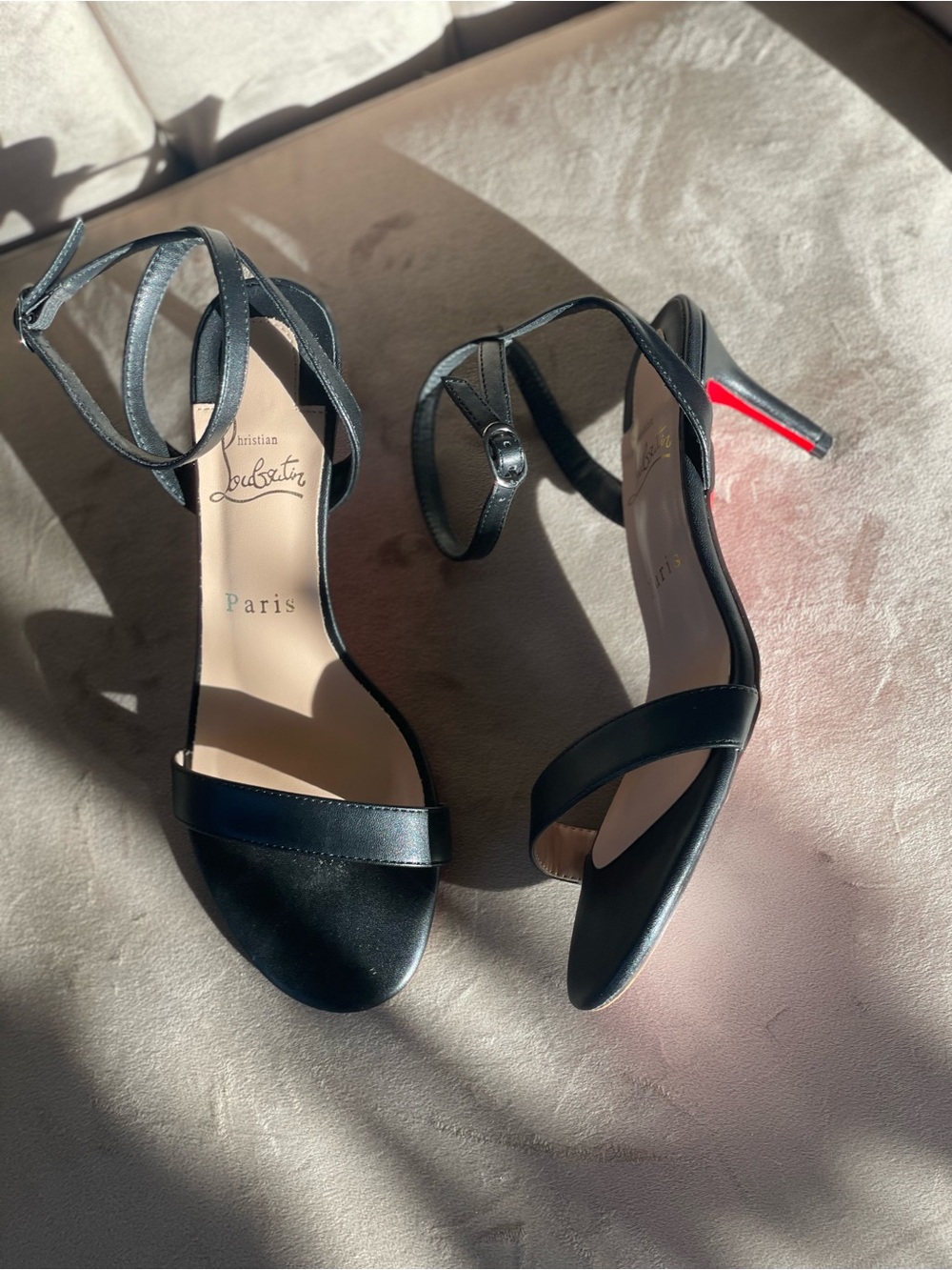 Christian Louboutin Loubigirl Leather Ankle Wrap Sandals Size EU 40 - Picture 5 of 9